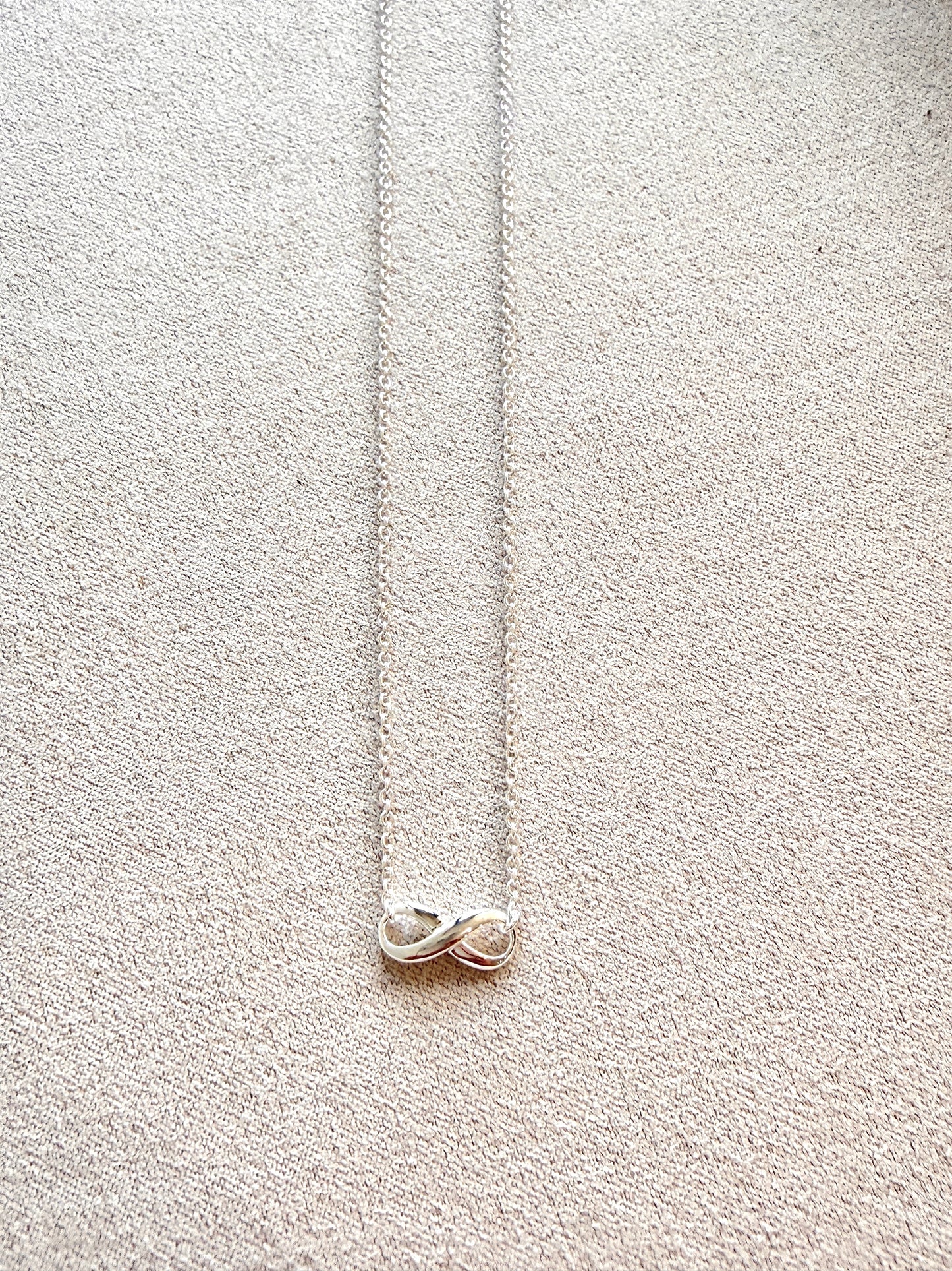 Infinity Symbol Polished Sterling Silver Necklace
