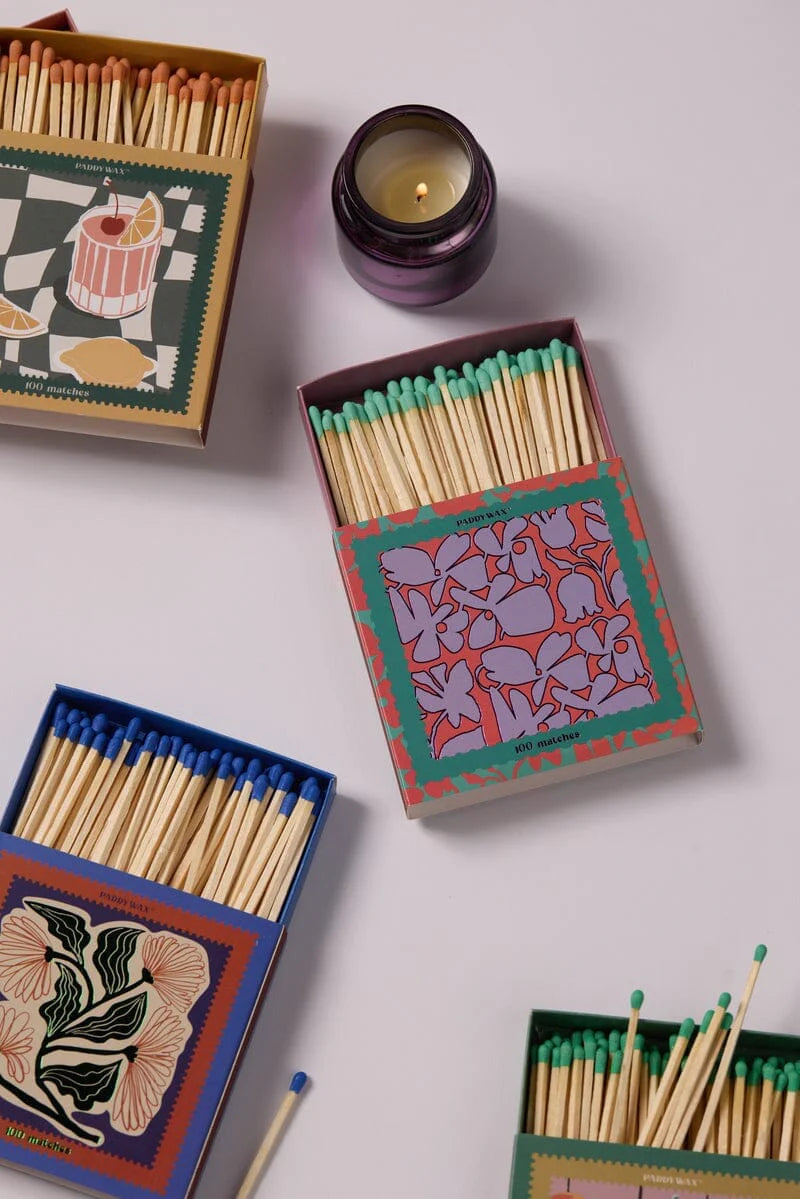 Jumbo Boxed Matches Abstract Floral