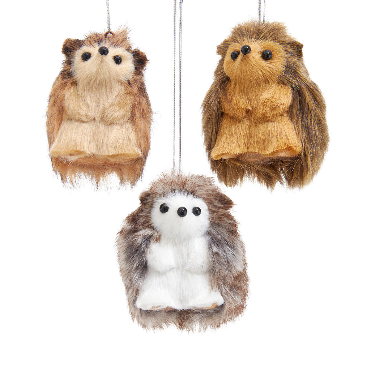 Furry Hedgehog Christmas Ornament