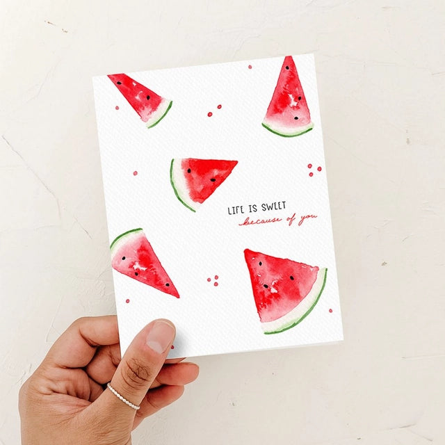 Life is Sweet Watermelon Card