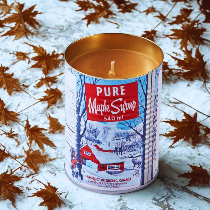 Maple Syrup Cottonwick Large Tin Candle