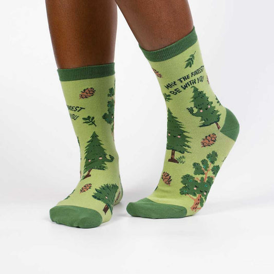 Women's Crew Socks May The Forest Be With You