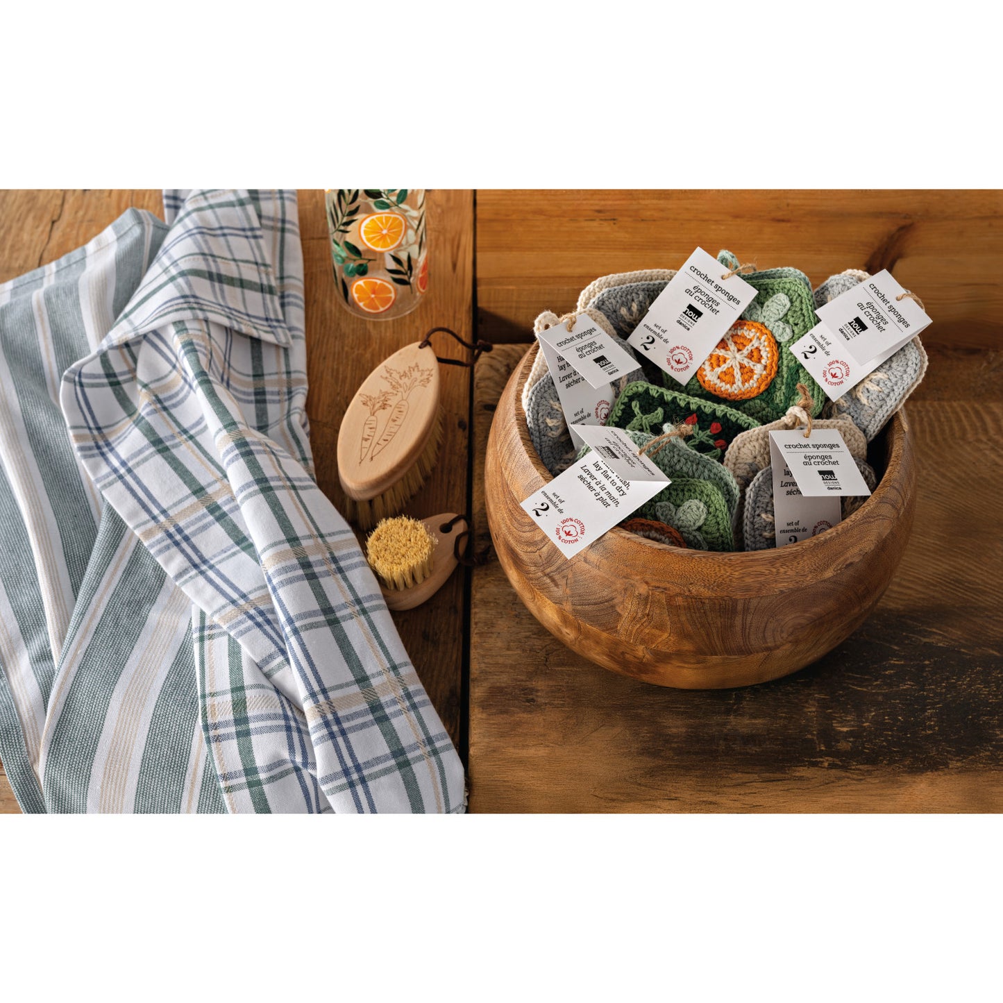 Cedar & Citrus Tawashi Sponge Set
