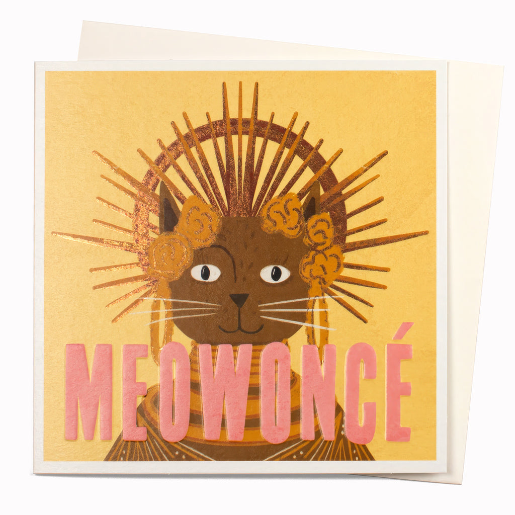 Meowonce Music Pun Greeting Card