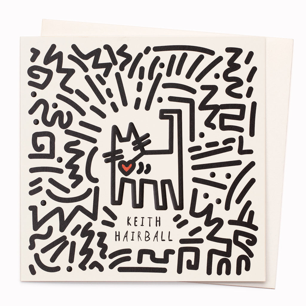 Keith Hairball Art Pun Greeting Card