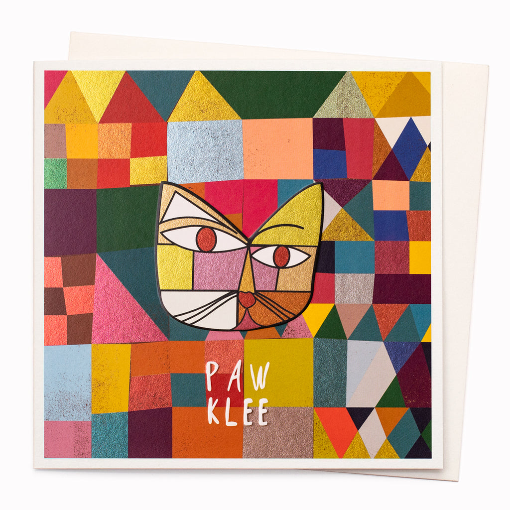 Paw Klee Art Pun Greeting Card