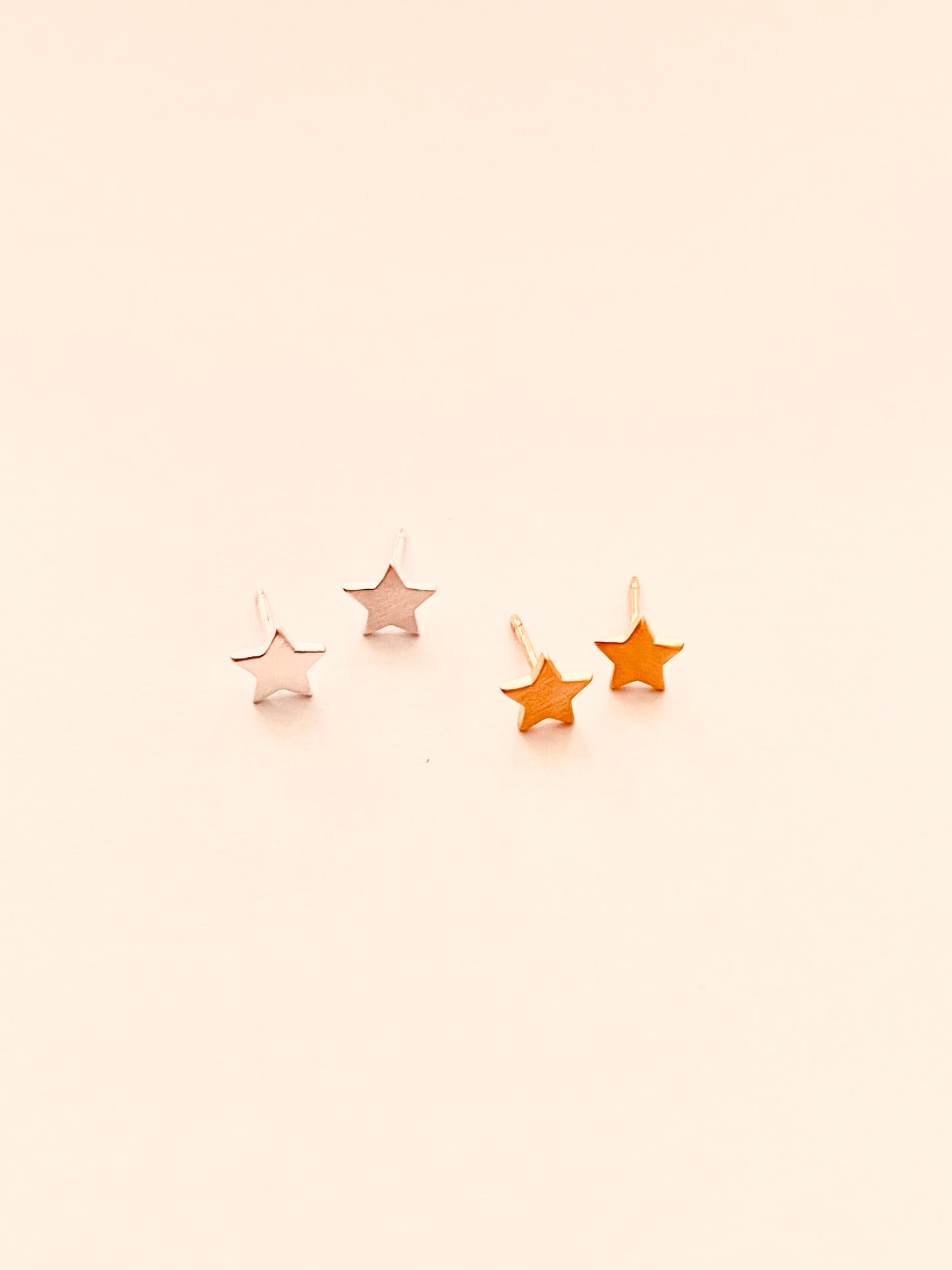 New Tiny Star Stud Brushed Sterling Silver