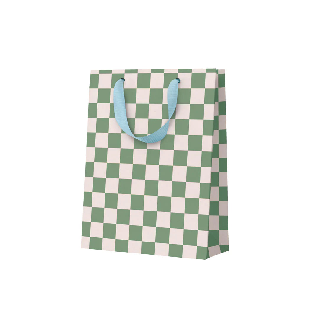 Khaki Checkerboard Small Gift Bag
