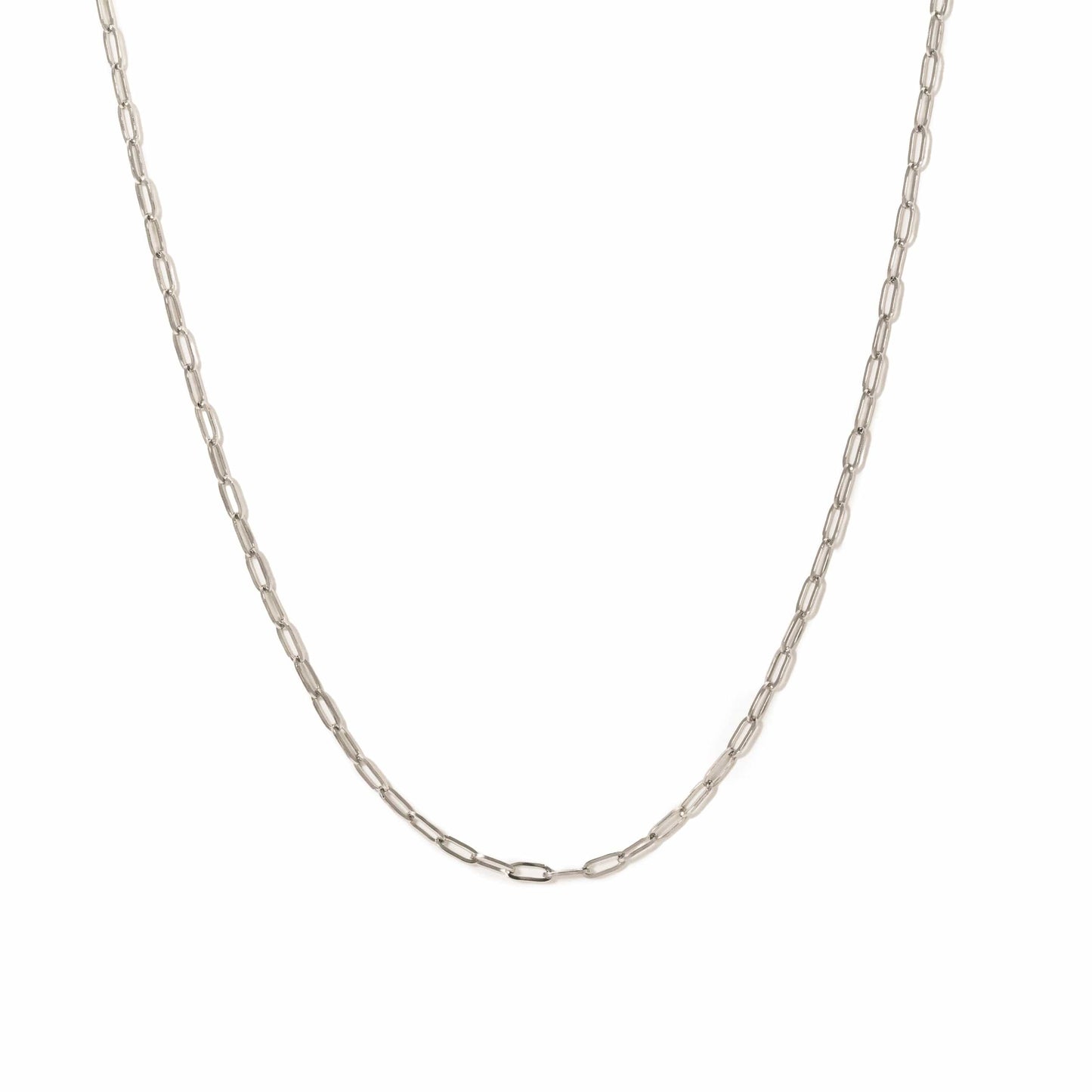 Paperclip Necklace Silver