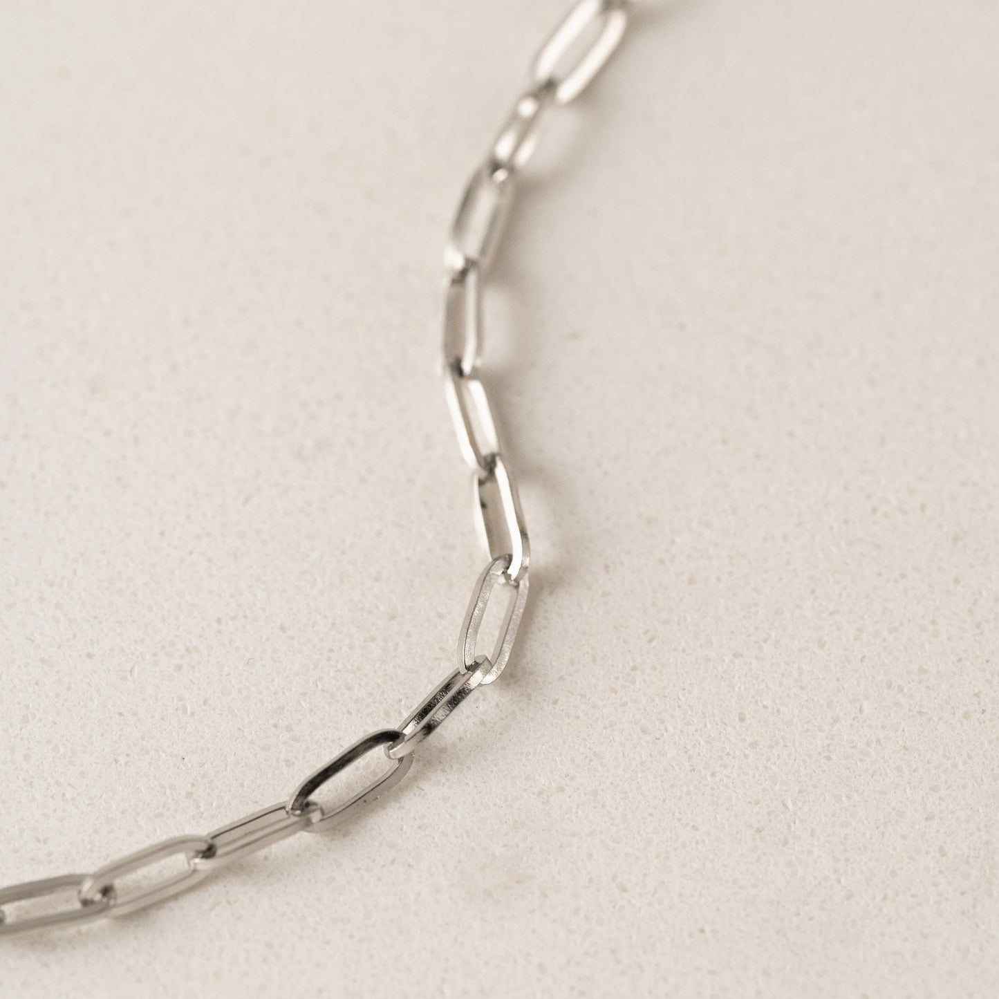 Paperclip Necklace Silver