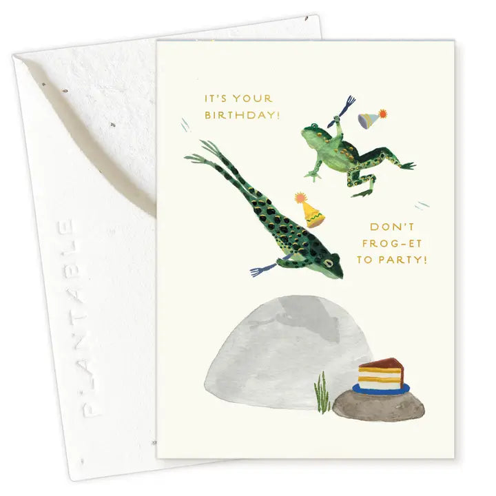 Party Frogs Sprout Mini Greeting Card