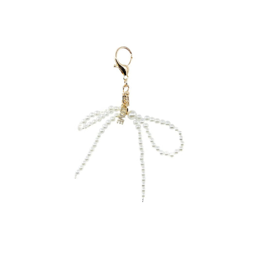 Pearl Bow Single Strand Charm