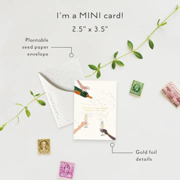 Pop Some Bubbly Sprout Mini Greeting Card