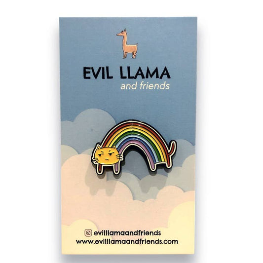 @4 Rainbow Resentment Cat Enamel Pin