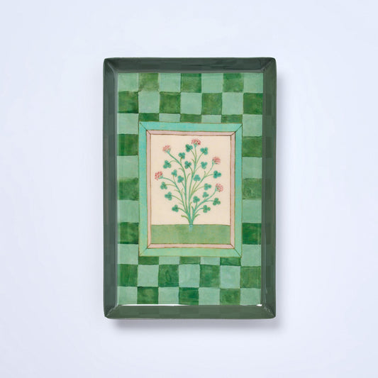 Rectangular Enamel Tray Herbs