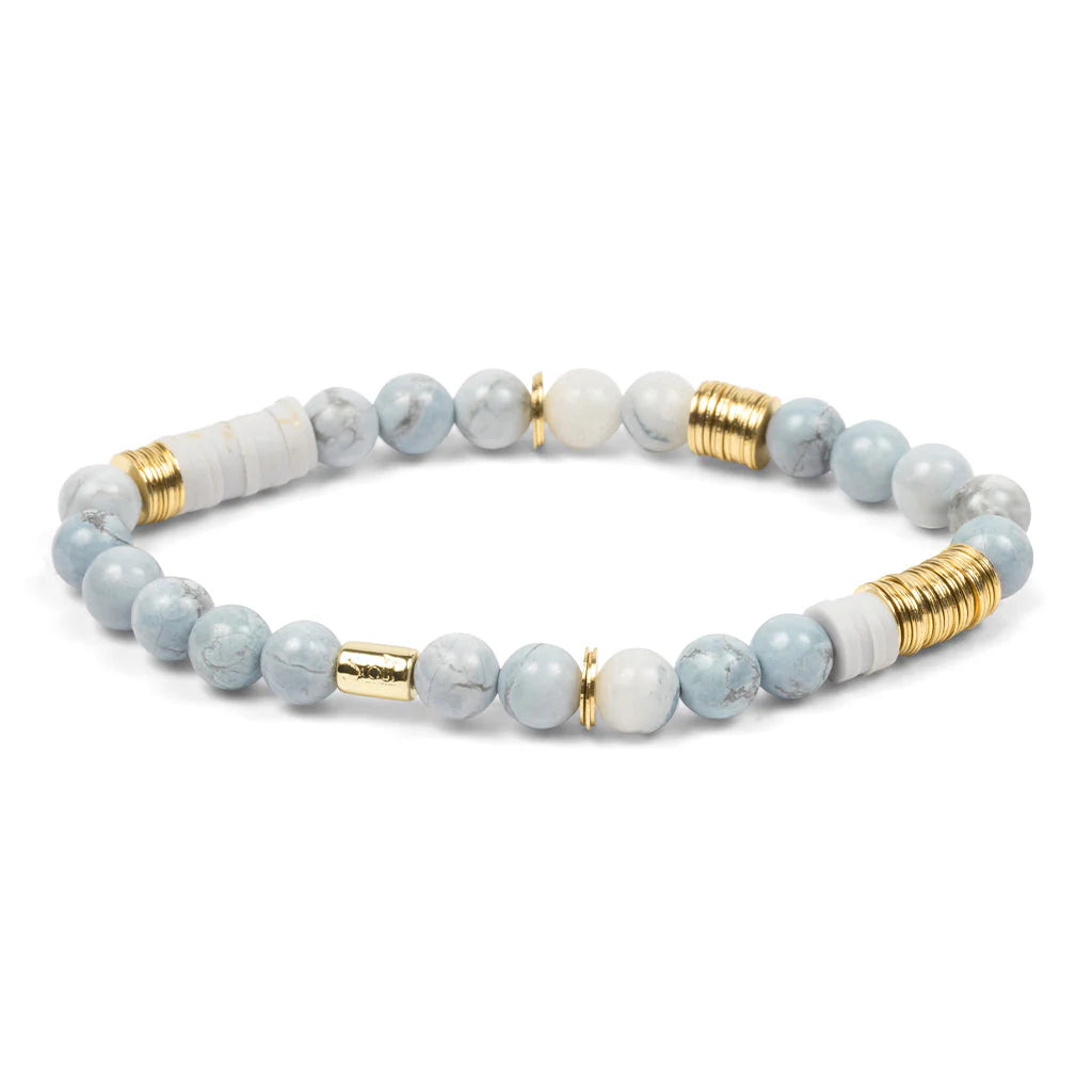 Intermix Stone Stacking Bracelet Blue Howlite