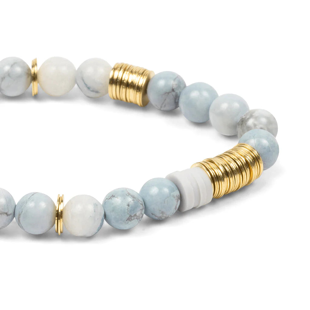 Intermix Stone Stacking Bracelet Blue Howlite