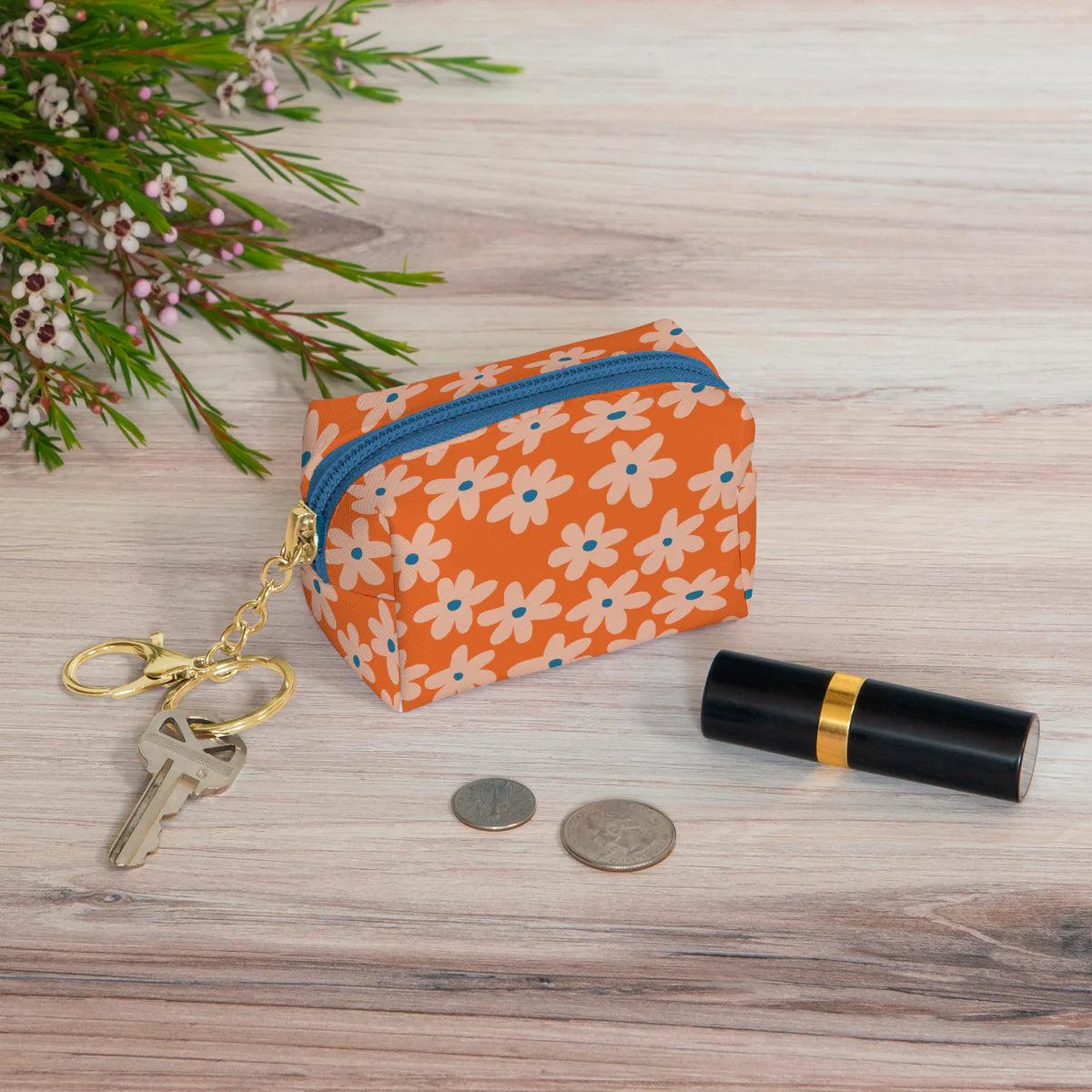 Forget Me Not Keychain Pouch