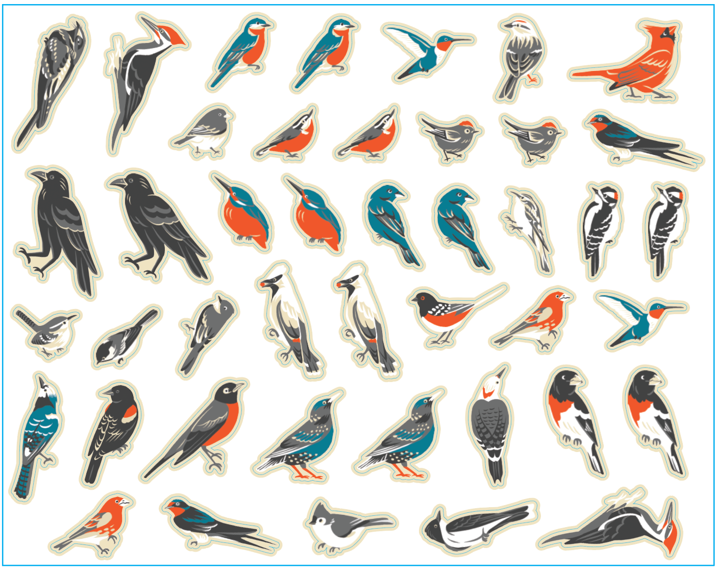 Really Into Birds Sticker Set