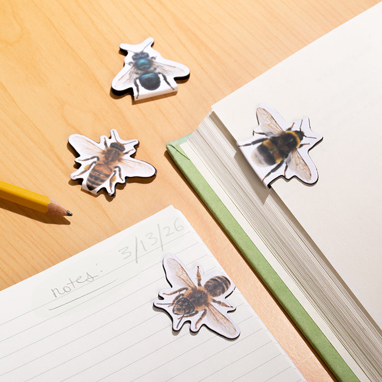 Bee Magnetic Bookmarks Set of 4