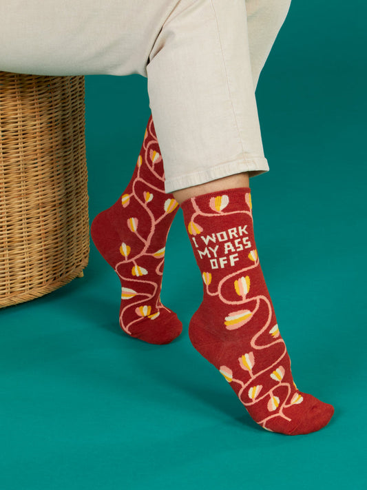 Women's Crew Socks Work My Ass Off