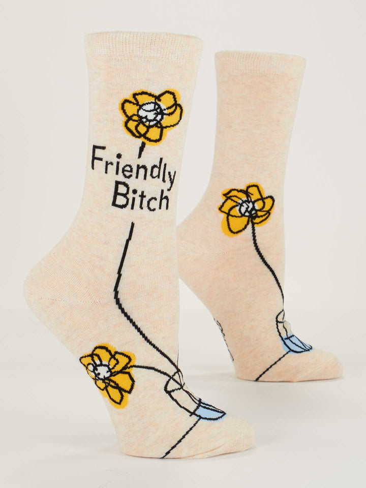 Women's Crew Socks Friendly Bitch