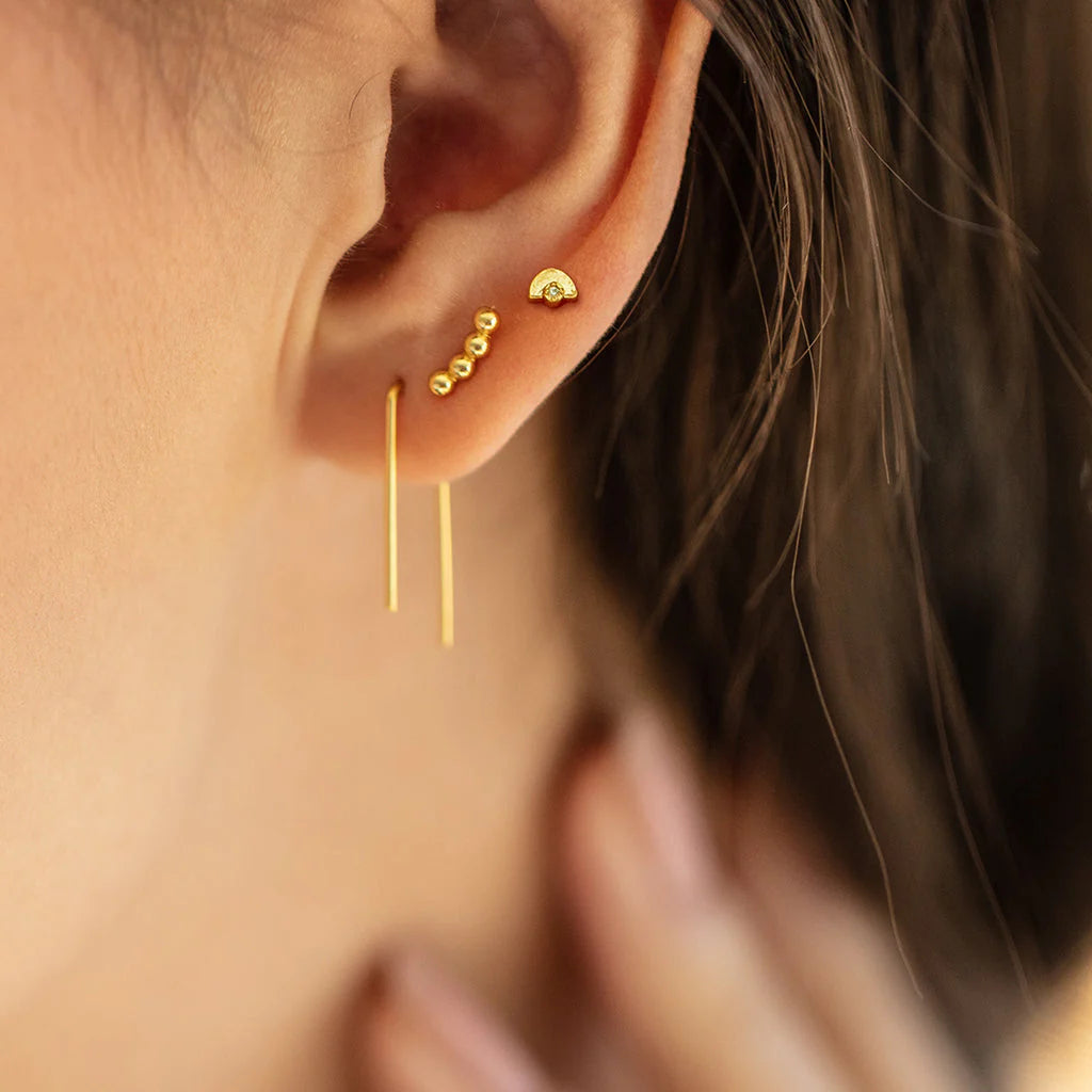 Refined Stud Trio Venus Gold