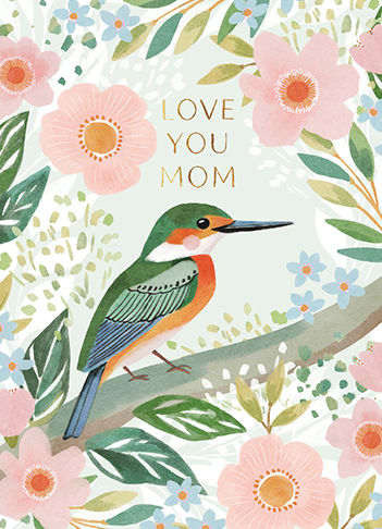 Pretty Kingfisher Card