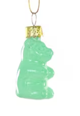 Rainbow Gummy Bear Glass Ornament
