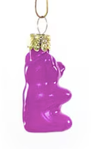 Rainbow Gummy Bear Glass Ornament