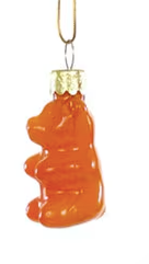 Rainbow Gummy Bear Glass Ornament