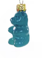 Rainbow Gummy Bear Glass Ornament