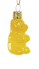 Rainbow Gummy Bear Glass Ornament