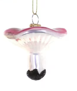 Forged Mushroom Glass Ornament