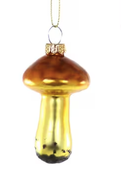 Forged Mushroom Glass Ornament