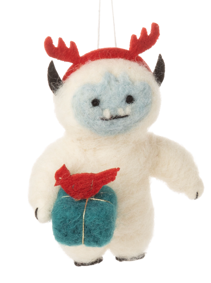 F84 - Felt Yeti Ornament