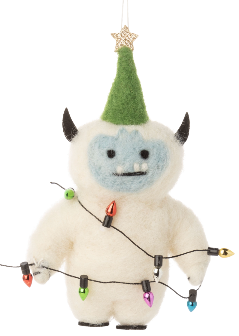 F84 - Felt Yeti Ornament