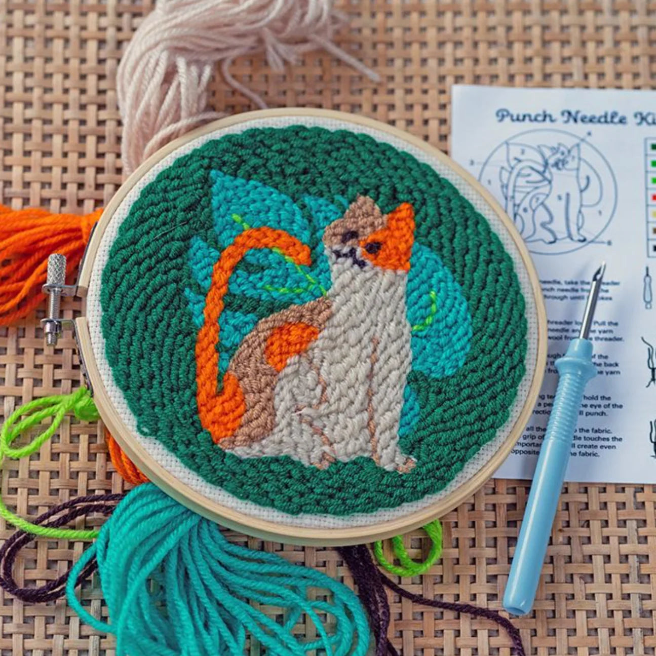 Punch Needle Kit Cat