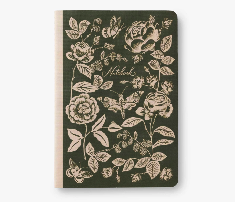 Assorted Set of 3 English Rose Notebooks