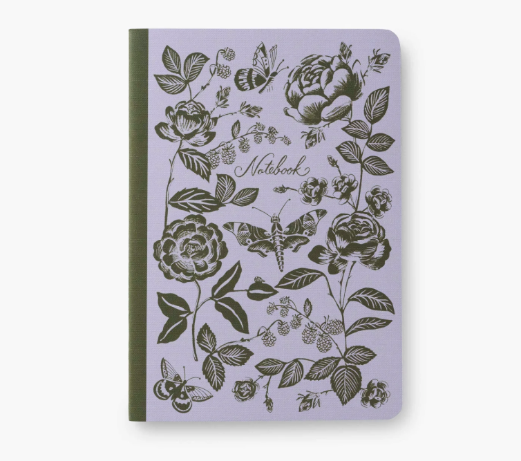 Assorted Set of 3 English Rose Notebooks