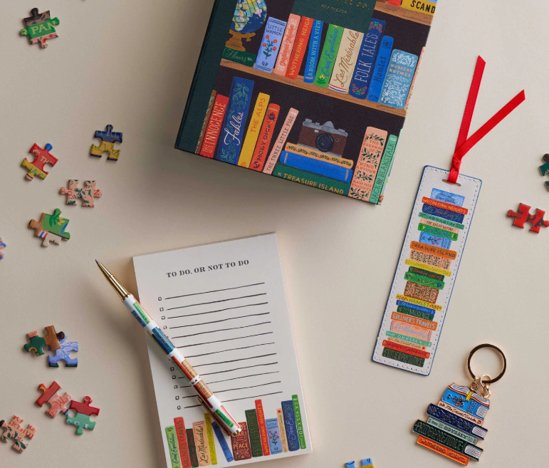 Book Club Enamel Keychain