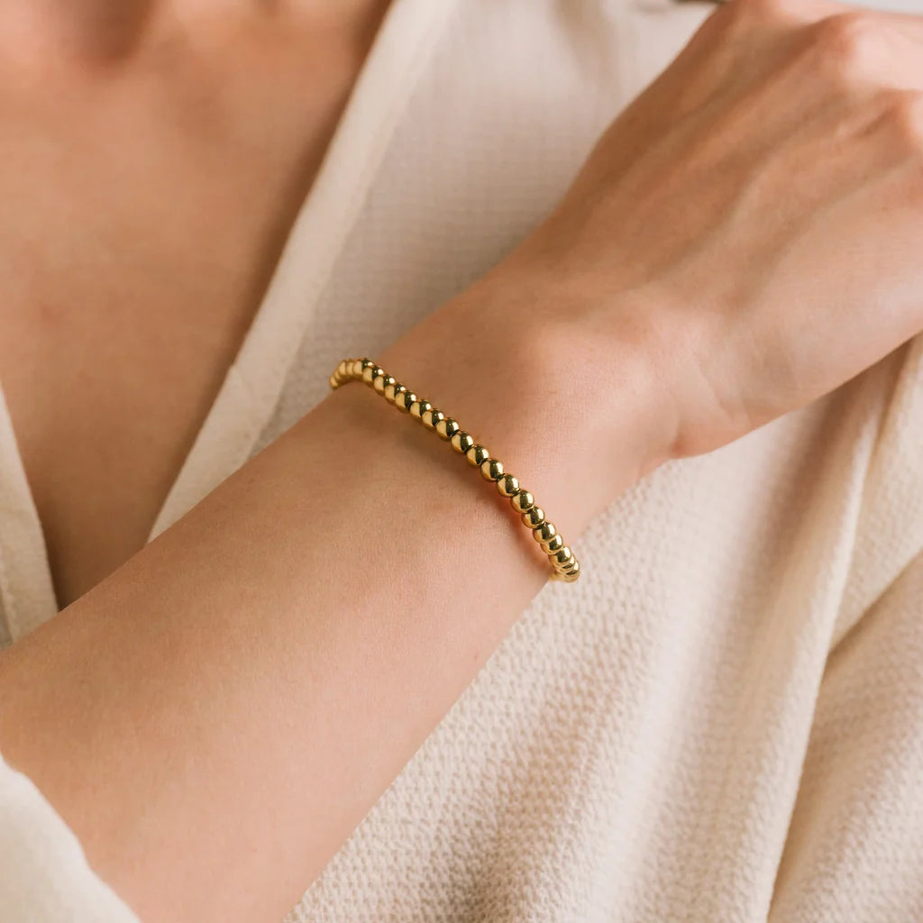 Solstice 4mm Stretch Bracelet Gold