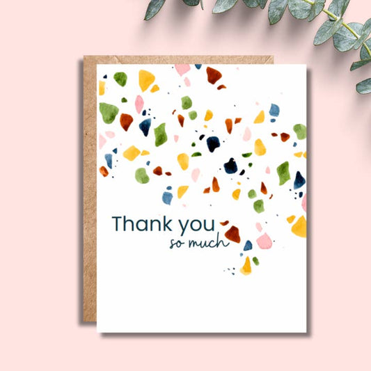 Terrazo Thank You Card
