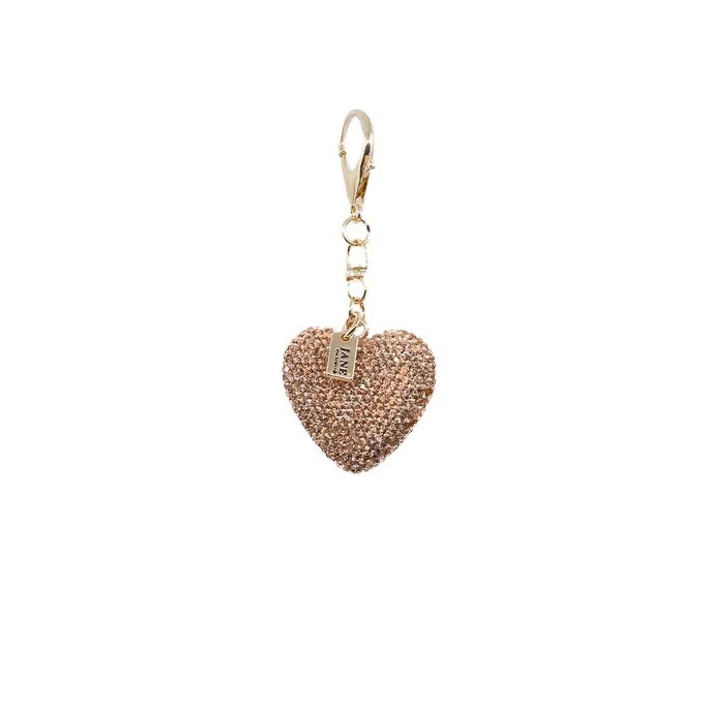 Metal Sparkle Heart Charm