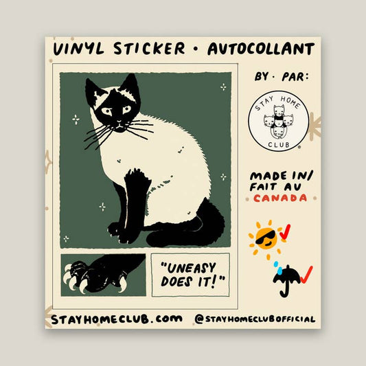 S22 Uneasy Does It Vinyl Sticker