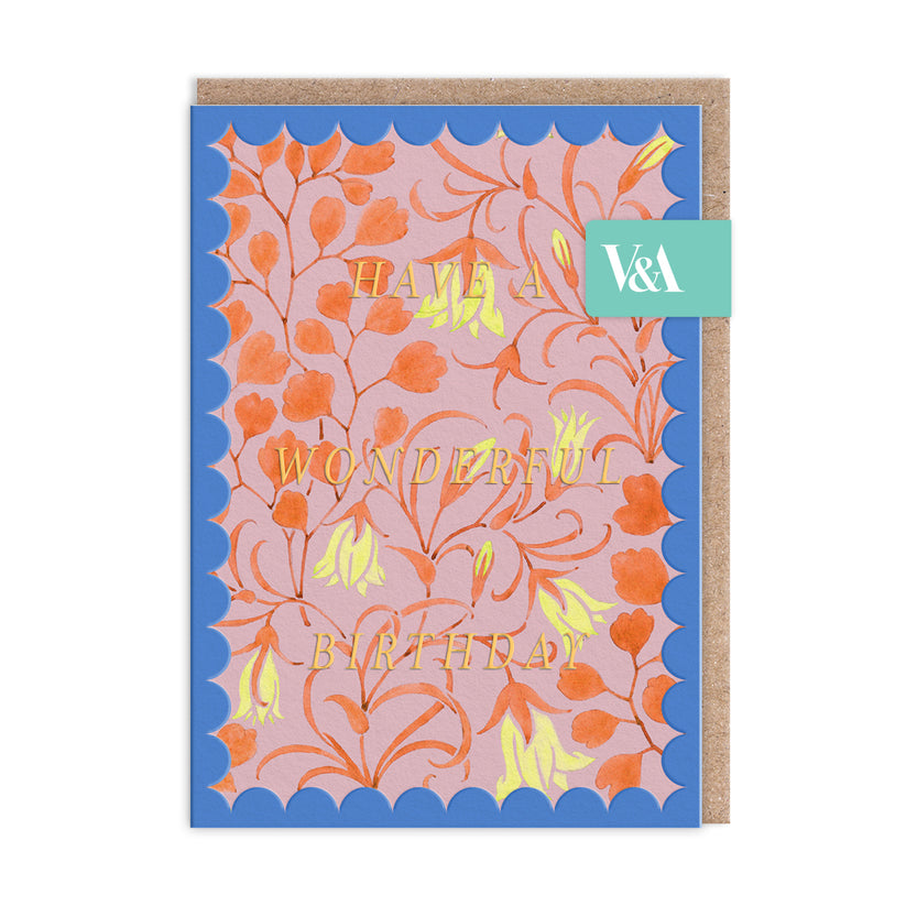 Scalloped Pale Yellow Flower Greeting Card