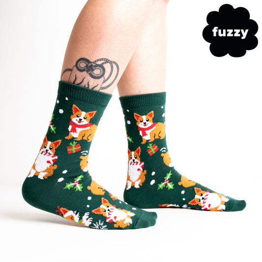 Women's Crew Merry Corgmas Socks