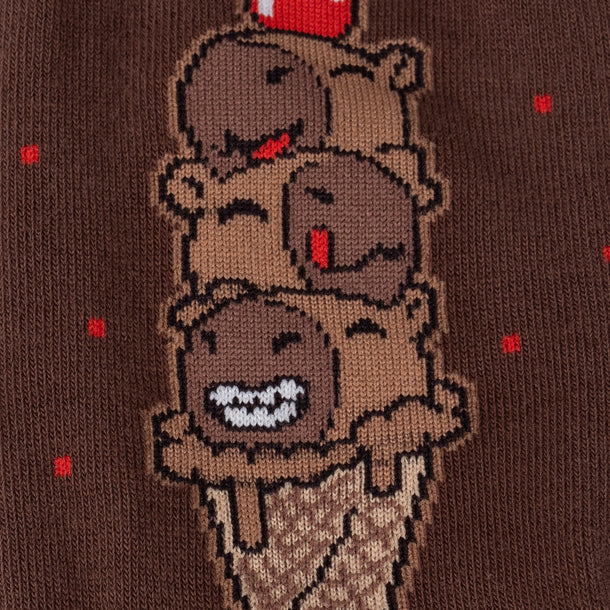 Women's Crew Socks Choco-bara Ice Cream