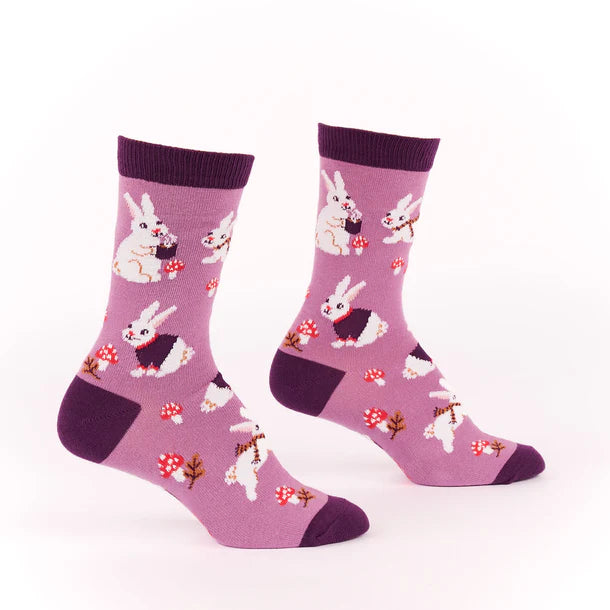 Women's Crew Socks Snuggle Bunny