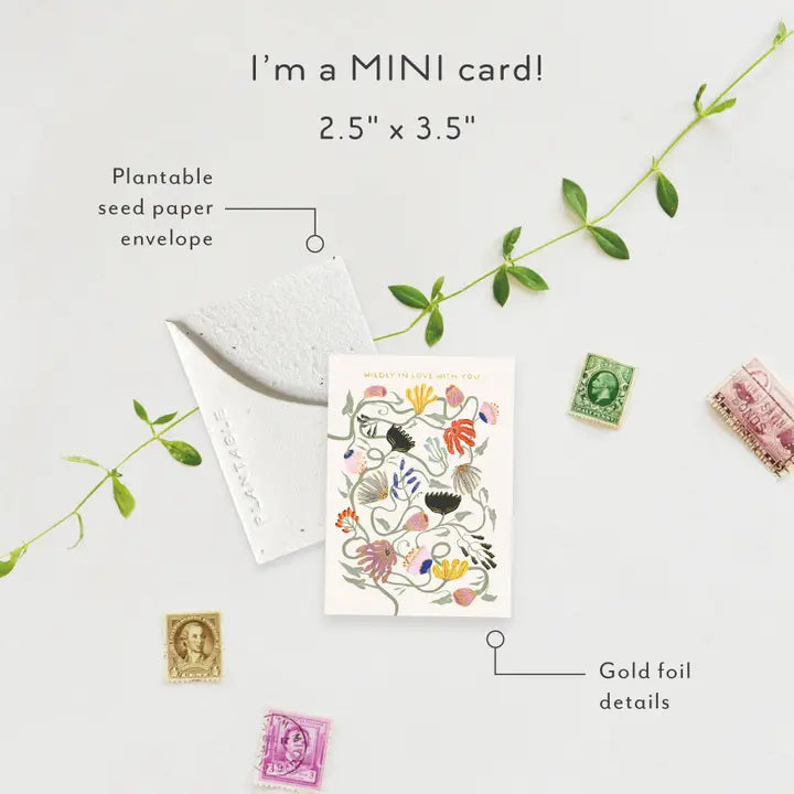 Wildly In Love Sprout Mini Greeting Card